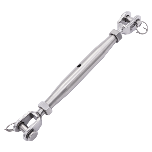 Type 316 Stainless Steel Pipe Style Jaw x Jaw Turnbuckle