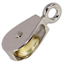 1/4" Line x 1-1/4" Diameter Light Duty Fixed Eye Single Pulley
