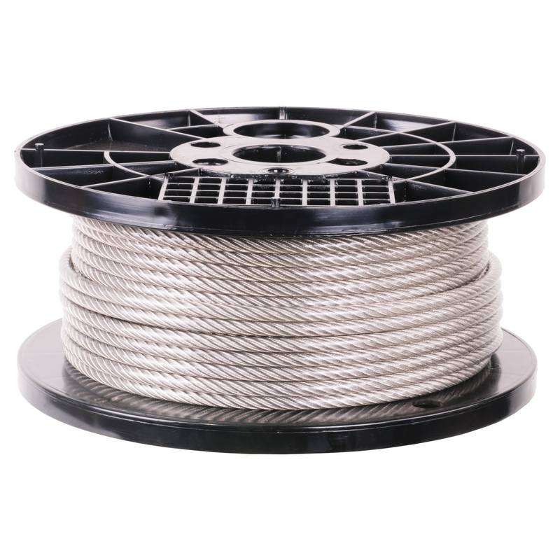 1/4 inch X 200 foot pro strand 7x19 type 304 vinyl coated stainless steel cable reel main