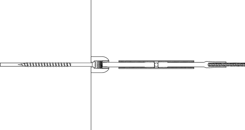 1 8 axis turnbuckle straight run drawing section