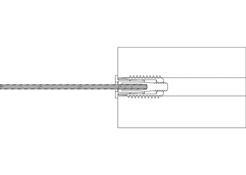 1 8 lag receiver swage stop drawing section