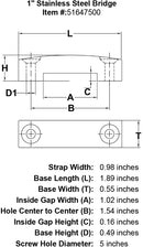1 Stainless Steel Bridge specification diagram