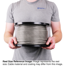 3/16 inch X 500 foot pro strand 7x19 type 304 vinyl coated stainless steel cable reel size