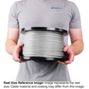 3/16 inch X 500 foot pro strand 7x19 vinyl coated galvanized cable reel size