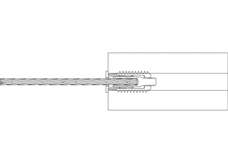 3 16 lag receiver swage stop drawing section