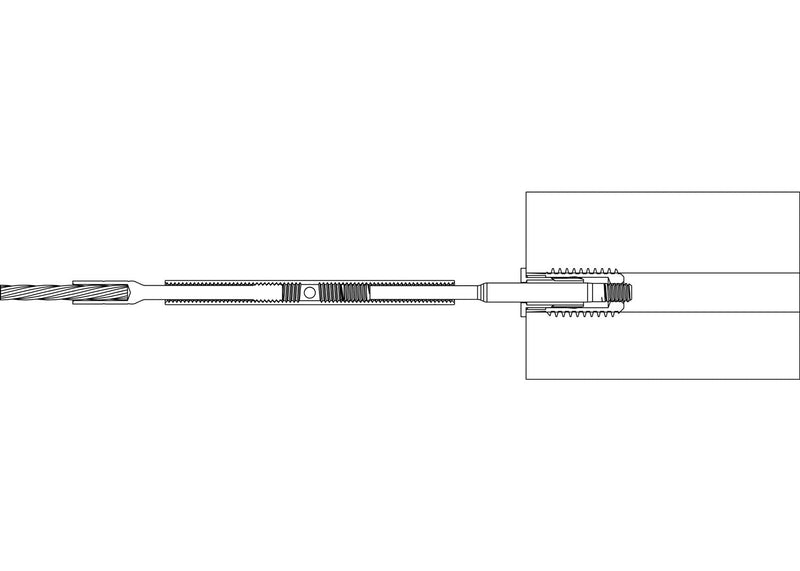 3 16 lag swage turnbuckle drawing section