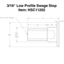 3 16 low profile swage stop specs