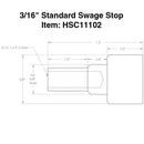 3 16 standard swage stop specs