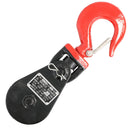 3" X 2 ton Plate Sided Snatch Block with Hook for 3/8" Wire Rope