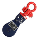 3" X 2 ton Plate Sided Snatch Block with Shackle for 3/8" Wire Rope