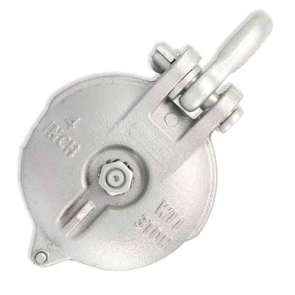 4" X 2 ton Light Duty Cast Sided Snatch Block for 3/8" Wire Rope#Size_4"