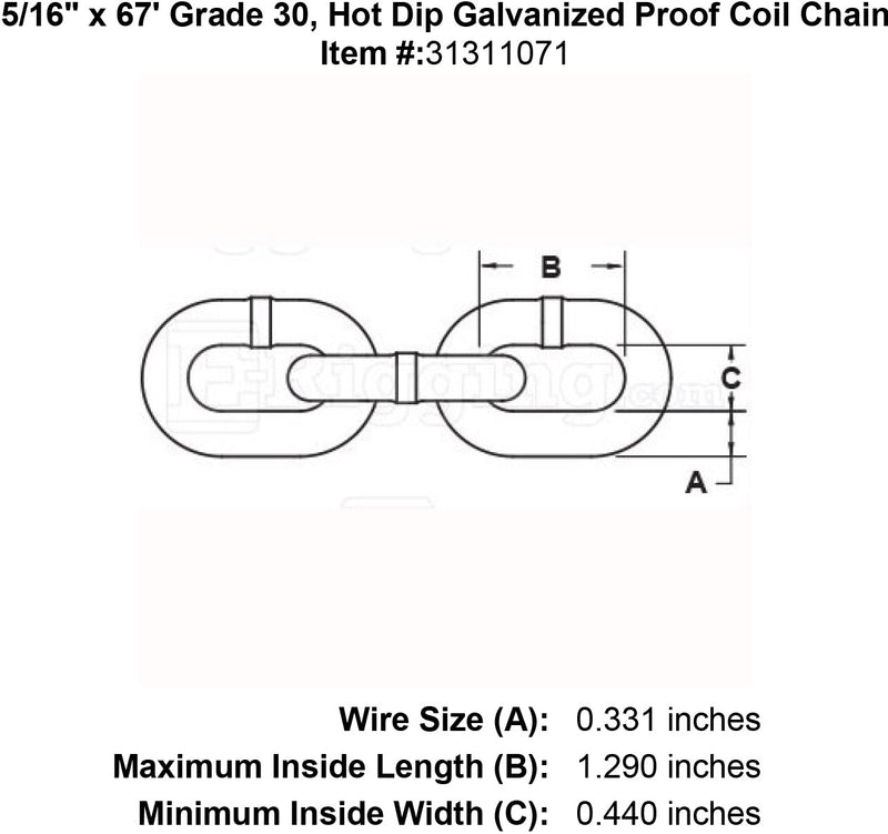 thumbnail image 2 of Chain (hot DIP Galvanized) - Chain And Lifting Chain 2 of 14
