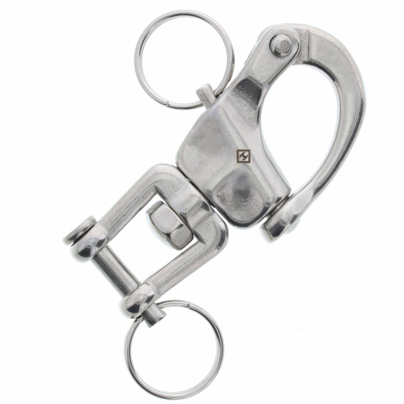 70mm Stainless Steel Jaw Swivel Snap Shackle, Silver 51602605