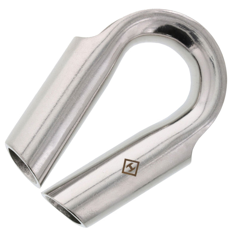 Five eighths inch stainless steel tubular rope thimble alt3