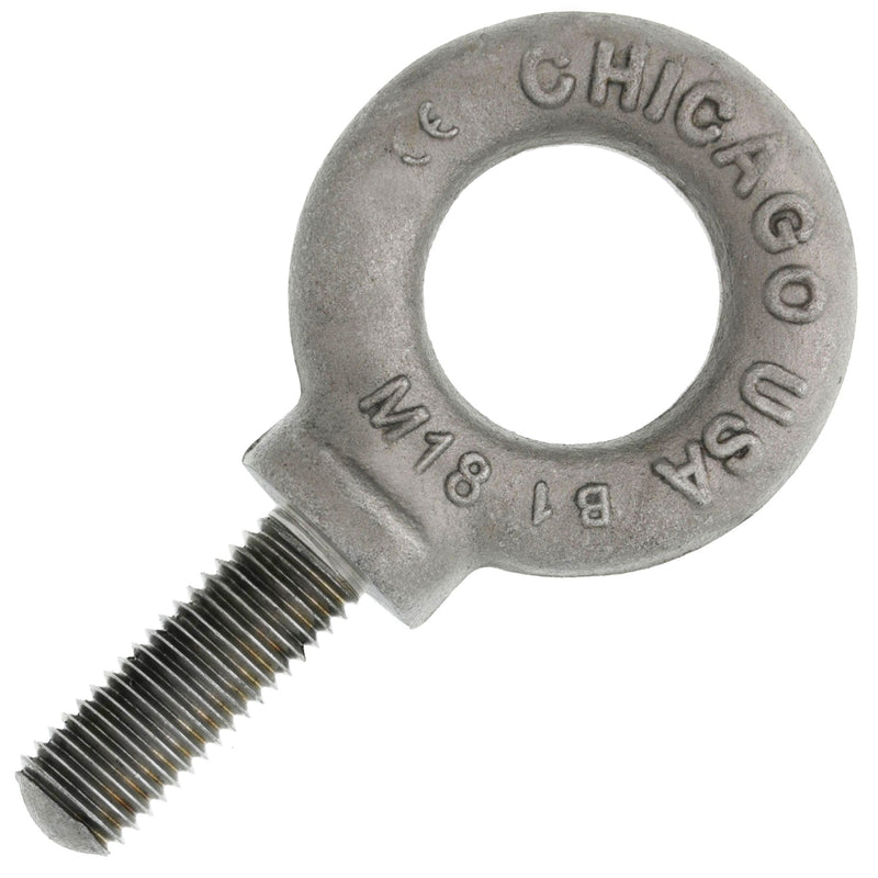 M18 Chicago Hardware Self Colored Metric Machinery Eye Bolt