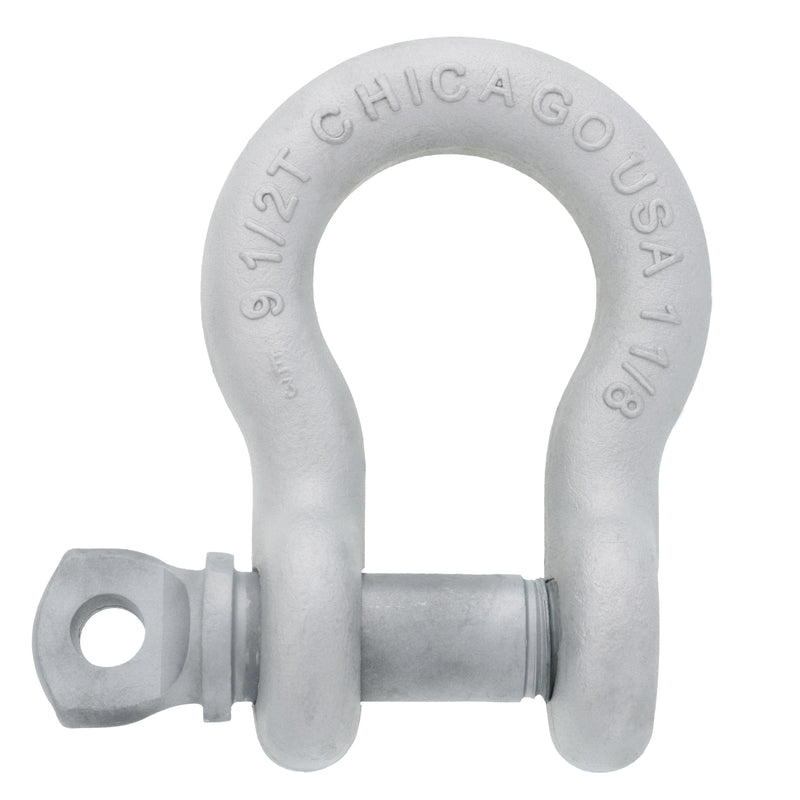1-1/8" Chicago Hardware Hot Dip Galvanized Screw Pin Anchor Shackle