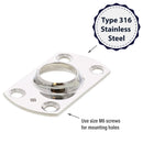 Stainless Steel 90 Degree rectangle flat base weld 1 material type graphic