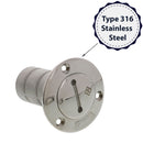 Stainless Steel Fuel Deck Filler material type graphic