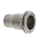1-1/2" Stainless Steel Low Profile Thru Hull Fitting Hose Connection