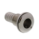 3/4" Stainless Steel Low Profile Thru Hull Fitting Hose Connection