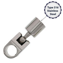 Stainless Steel Rail Mount Swivell Ball 1 material type graphic