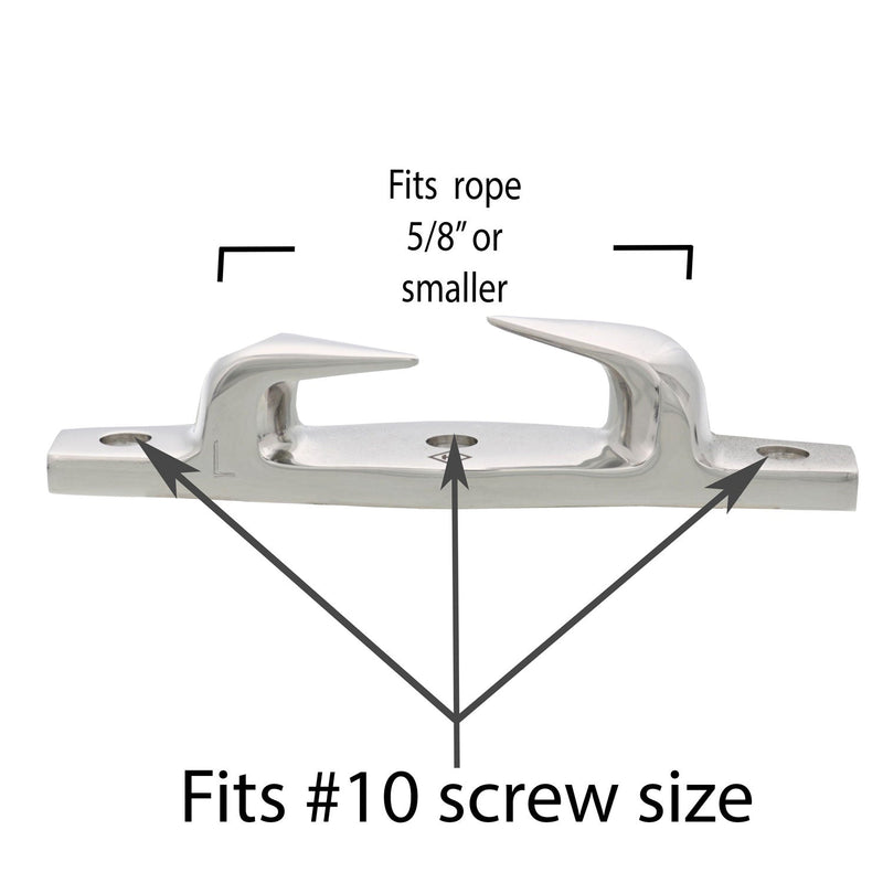 thumbnail image 2 of Boat Marine 316 Stainless Steel Line Straight Bow Chock For Boats - Skene Anchor Line 2 of 14