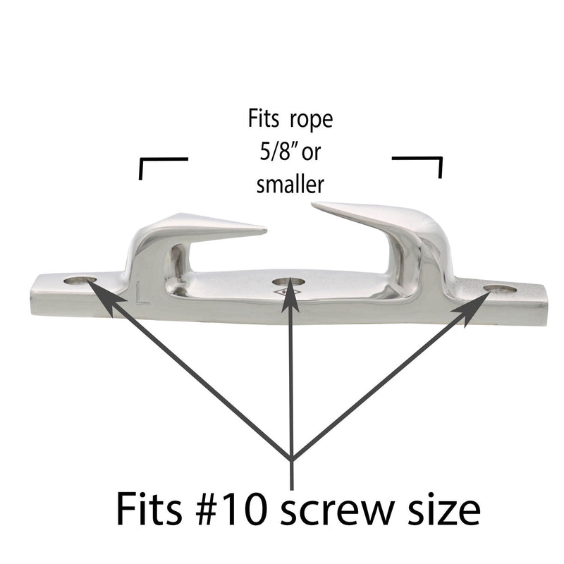 Stainless Steel Skene Chock Left 6 inch screw size graphic