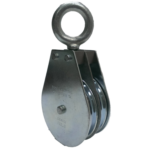 Zinc Plated Double Swivel Eye Block 