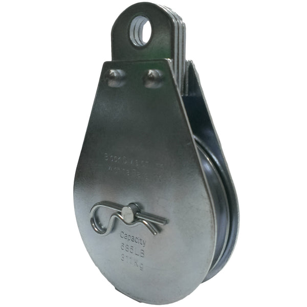 Zinc Plated Fixed Eye Snatch Block 