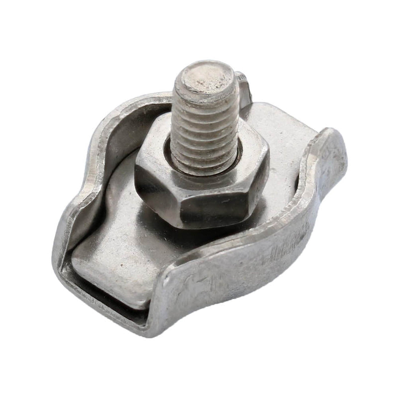 1/8" Stainless Steel Stamped Single Cable Clamp