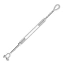 Five Eighths Inch X 12 Inch Jaw Eye Turnbuckle Opened