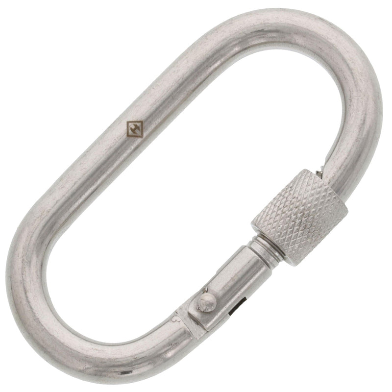 5/16" Stainless Steel Straight Spring Hook with Safety Nut