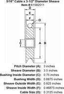 five sixteenths inch hd sheave specification diagram