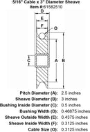 five sixteenths inch sheave specification diagram