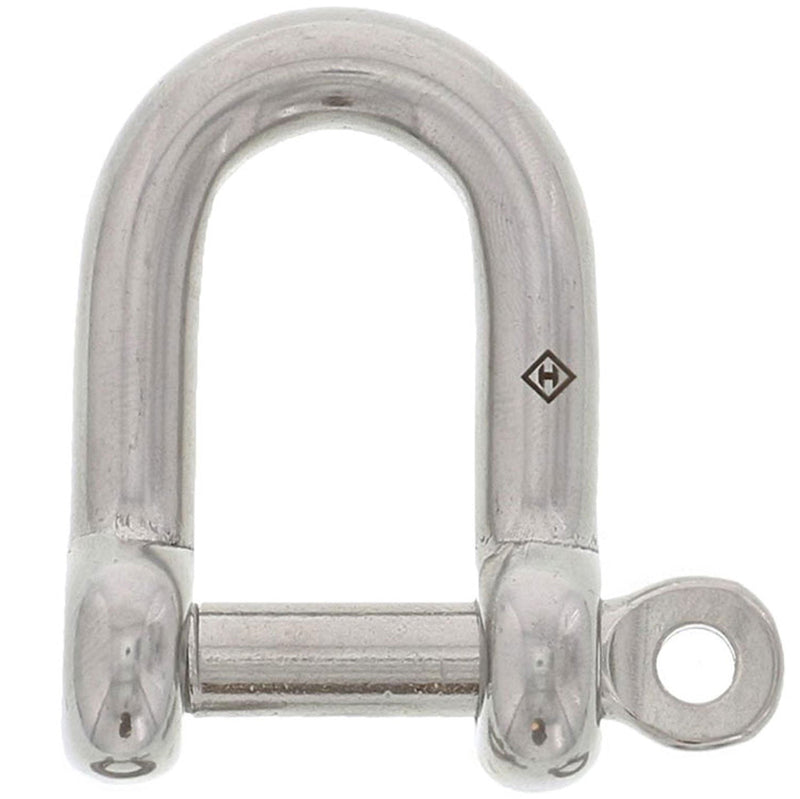 5/16" Stainless Steel Captive Pin D Shackle