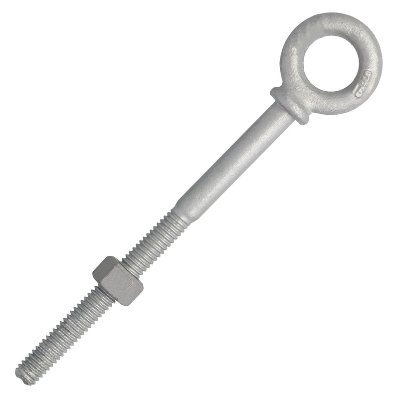 Galvanized Drop Forged Shoulder Eye Bolts, Size: 3/8 x 4-1/2