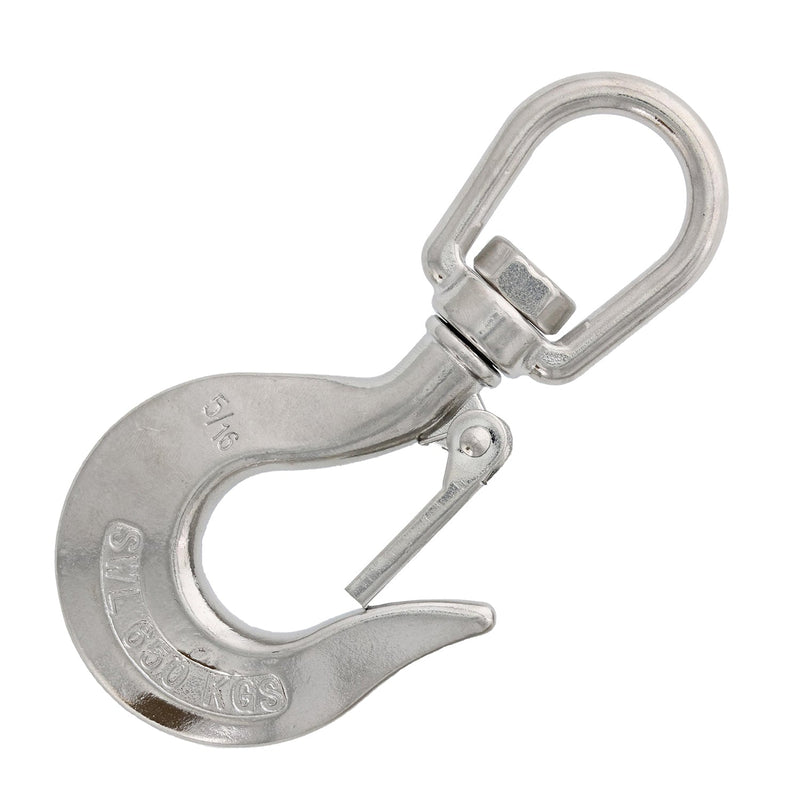 5/16 Stainless Steel Swivel Eye Hook with Latch 51606310