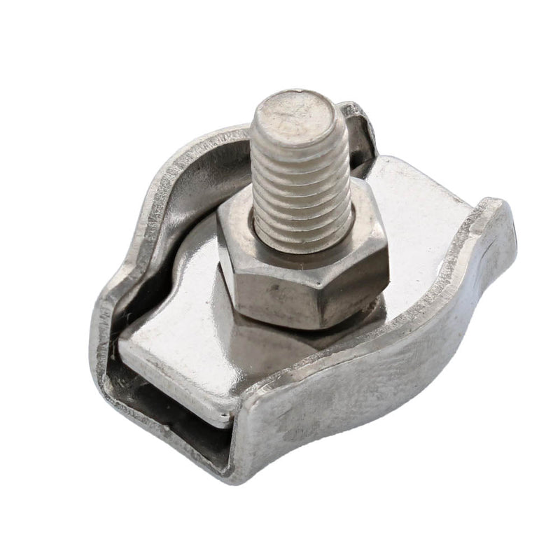 5/32" Stainless Steel Stamped Single Cable Clamp