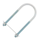 26L Chicago Hardware Zinc Plated Round Bend U-Bolt with Plate for 3" Pipe