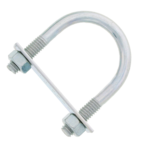1 Chicago Hardware Zinc Plated Round Bend U-Bolt with Plate for 1/4" Pipe#Size_0.56" x 1.25" x 1/4"