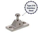 haas stainless steel Deck Hinge Side Mount material type graphic