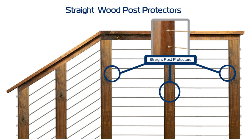 haas straight wood post protectors installed
