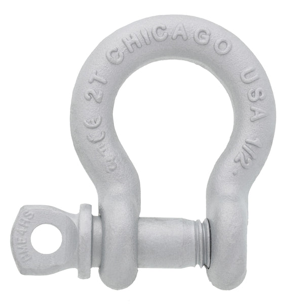 1/2" Chicago Hardware Hot Dip Galvanized Screw Pin Anchor Shackle#Size_1/2"