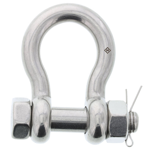1/2 in., 1-1/2 ton, Type 316 Stainless Steel Bolt-Type Anchor Shackle#Size_1/2"