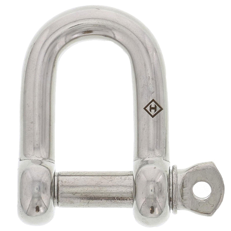 1/2" Stainless Steel Screw Pin D Shackle