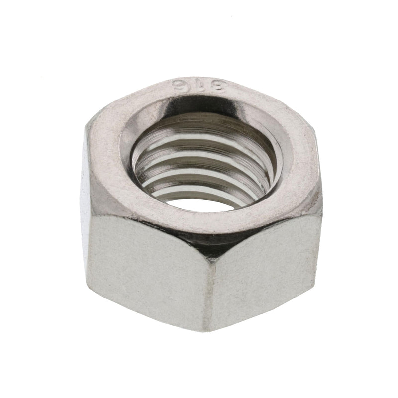 1/2" - 13 TPI,  Stainless Steel Right Hand UNC Hex Nuts