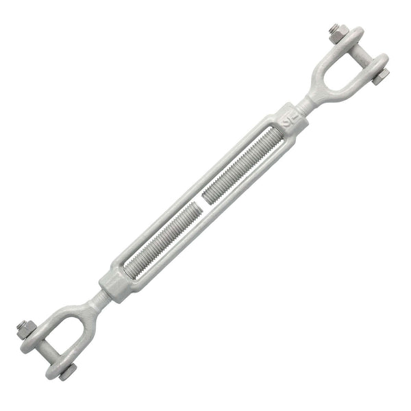 1/2" X 6" Galvanized Jaw & Jaw Turnbuckle#Size_1/2" x 6"
