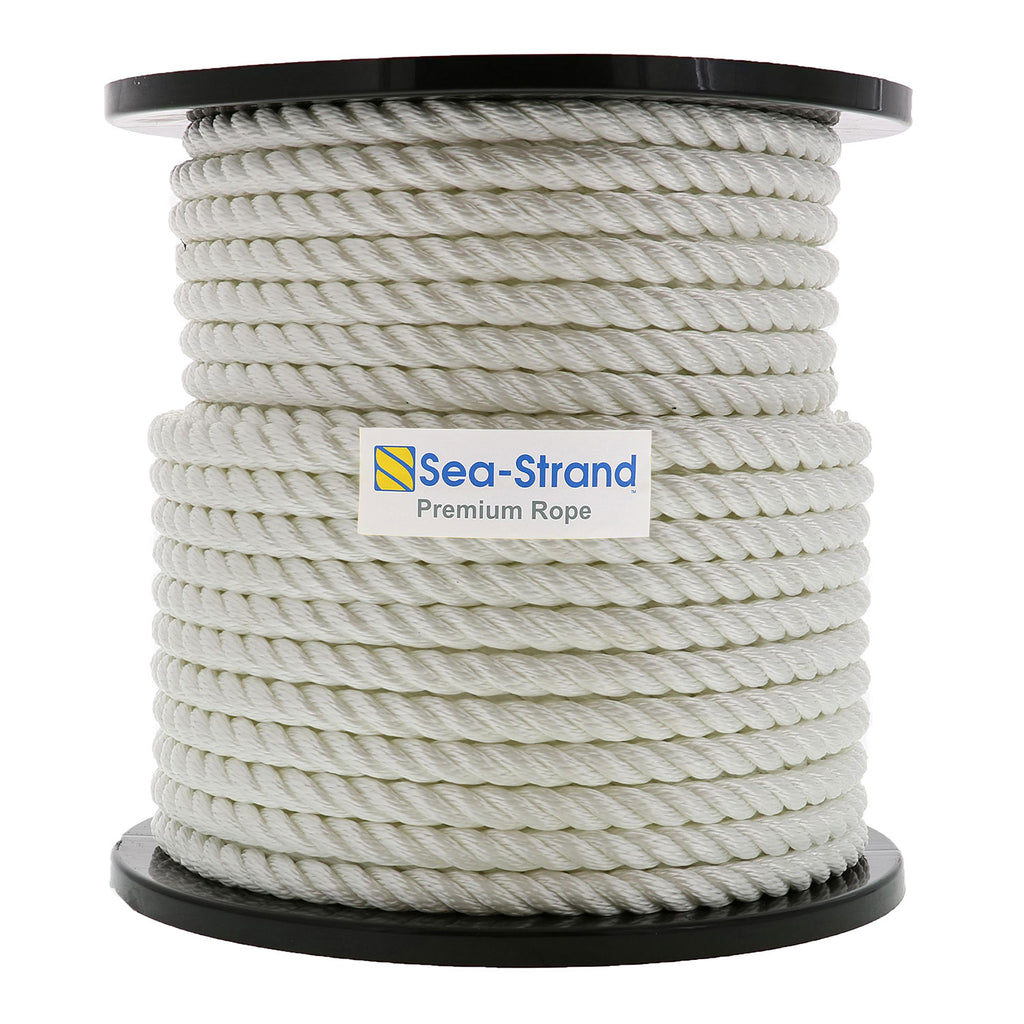 ATERET 1-1/2 Nylon Rope - 3-Strand Twisted Nylon & Polyester Blended  Synthetic Rope - Multipurpose, Lightweight, Weather-Resistant Cord for
