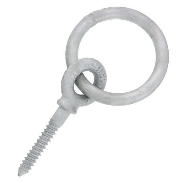 1/2" x 3-1/4" Chicago Hardware Drop Forged Hot Dip Galvanized Lag Ring Eye Bolt#Size_1/2" x 3-1/4"