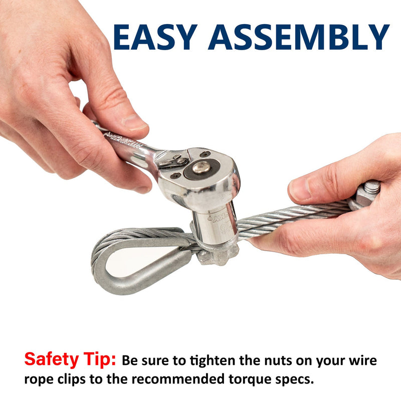 Hot Dip Galvanized Wire Rope Clip Easy Assembly 